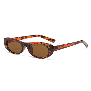 Lunettes de soleil ovales personnalisées 2025 de haute qualité avec verres PC colorés UV400 pour femmes et hommes, logo personnalisé, lunettes de soleil tendance rétro - Product Image 2