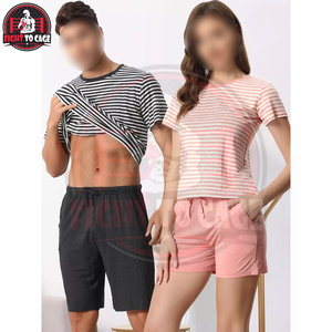 Créez Votre Propre Nouveauté Tendance 2026 : Meilleure Tenue de Nuit pour Femme – T-shirt à Manches Courtes et Short en Mélange Coton/Polyester Lavé Uni - Product Image 3