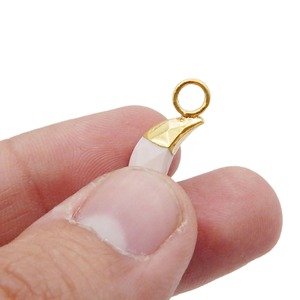 Natural Pink <b>Opal</b> Crescent <b>Pendant</b> Half Moon Electroplated Charms Single Bail Faceted Jewelry Gift for Women and Children - Product Image 5
