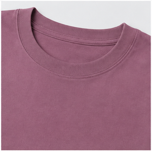 Custom Mauve Organic Cotton Drop Tail <b>Mens</b> Oversized Short Sleeve Crew Neck T-Shirt MTS-OVR-0039 - Product Image 4