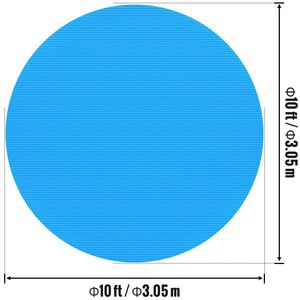 Copertura Solare Blu Rotonda da 10 Piedi (3 Metri) per Piscine Interrate, Spessore 15 Mil - Product Image 5