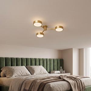 Lámpara de Techo Moderna de Latón con 3 Luces, Semi Empotrada, Estilo Italiano de Mediados de Siglo - Product Image 1