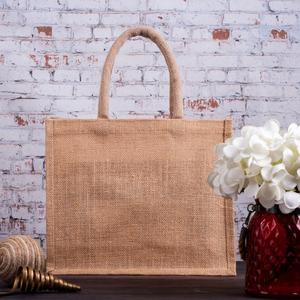 Bolsas de yute ecológicas promocionales de diseño personalizado, color natural, para compras, exportación a precio de mayorista - Product Image 2