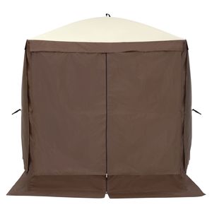 Gazebo Pop-Up Monostrato con Tenda a 4 Lati, Tettoia Parasole 6x6FT con 4 Finestre in Rete Rimovibili per Privacy e Protezione dal Vento - Product Image 6