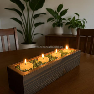 ที่วาง T-Light ลายหินอ่อนมีสไตล์พร้อมพื้นผิวขัดเงาสำหรับการตกแต่งภายในที่ทันสมัยงานแต่งงานการตกแต่งของขวัญและงานปาร์ตี้ - Product Image 1