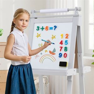 Lavagna artistica 3-in-1 bifacciale con gesso e lavagna magnetica, giocattoli da disegno per bambini creativi - Product Image 3