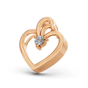 Collar Solitario de Oro Sólido de 14K con Baño de Rodio, Colgante de Corazón con Diamante Cultivado en Laboratorio de 0.25 CT, Certificado IGI, para Mujer, Romántico y Elegante - Product Image 2