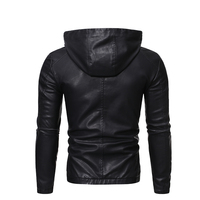 Veste en cuir pour homme à capuche, en cuir de vachette de haute qualité, personnalisable, avec fermeture éclair, coupe-vent, imperméable, service OEM, logo personnalisé sur le devant
