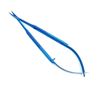 Ciseaux ophtalmiques courbés pour corne, 18 cm, en titane, réutilisables, instruments microchirurgicaux oculaires manuels, autoclavables - Product Image 4
