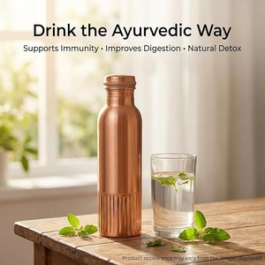 <b>Copper</b> Water <b>Bottle</b> Eco-Friendly Large Capacity Minimalist Design Portable for Home Use - Product Image 5