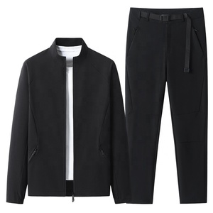 Survêtement en nylon imperméable léger pour homme avec logo personnalisé, coupe-vent respirant, ensemble jogging deux pièces - Product Image 2