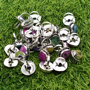 200 Pcs Solar <b>Quartz</b> <b>Ring</b> Wholesale Lot 925 Silver Plated Gemstone <b>Rings</b> for Women Statement Jewelry Mix Lot - Product Image 2