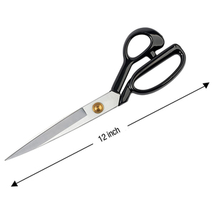 Tijeras de sastrería OEM ODM de fabricante, con mango negro, de acero inoxidable, para corte de tela, con mango derecho - Product Image 2