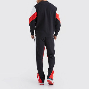 Ensemble de survêtement pour homme en coton mélangé doux, haut et bas, coupe décontractée, tissu respirant, parfait pour le streetwear décontracté, la gym et la course à pied. - Product Image 2