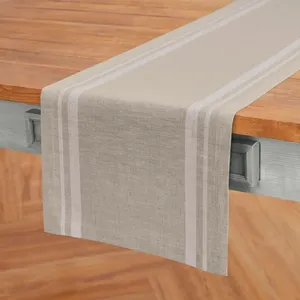 Caminos de mesa minimalistas de lino con bordados finos para un estilo moderno en mesas de comedor en hogares y eventos. - Product Image 4