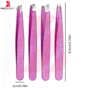 Pinzas de Acero Inoxidable Ecológicas con Diseño Personalizado para Salón de Belleza, Pinzas Multifuncionales para Cejas - Product Image 6