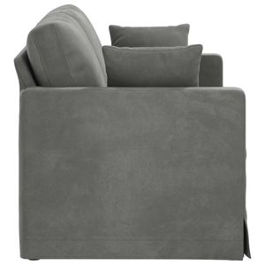 Sofá de terciopelo gris oscuro para sala de estar, 54,33 x 30,71 x 31,50 pulgadas - Product Image 5