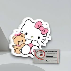 Al por mayor, lindas placas magnéticas de acrílico para extensiones de pestañas con diseño de Hello Kitty, oso, mariposa/diamante, marca privada, herramienta de belleza - Product Image 2