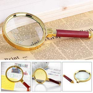 Loupe de lecture vintage à double verre 3X haute puissance, loupe de poche en métal, accessoire de bureau de style rétro - Product Image 2