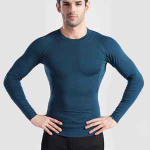 Men's Slim Fit <b>Long</b> <b>Sleeve</b> Compression <b>T</b>-<b>Shirt</b> O-Neck Quick Dry Solid Blue Sporty Knitted Polyester - Product Image 4