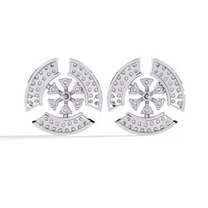 Pendientes de Moissanita con Forma de Copo de Nieve, Corte Brillante Redondo, Engaste de Garras, Joyería de Lujo para Mujer, Uso Diario - Product Image 2