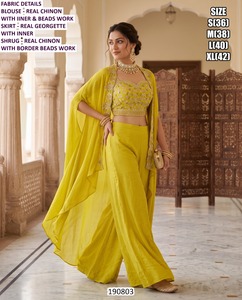 Kurta / Kurti en soie Simar lilas élégant, broderie perlée, traditionnel, séchage rapide, longueur ras du sol, pour femmes, Inde, Pakistan, mariage - Product Image 2