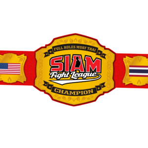 Ceinture de championnat personnalisée Siam Fight League, ceinture de Muay Thai avec drapeaux USA et Thaïlande pour les combattants et les collectionneurs - Product Image 5