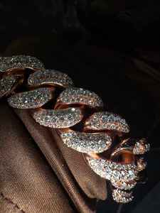 Pulsera de Plata de Ley 925 de Alta Calidad con Engaste de Moissanita VVS1, Dije Clásico Exquisito de la Suerte Unisex - Product Image 5