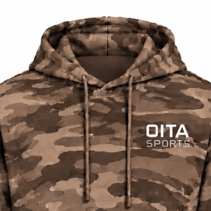 Brown <b>Camo</b> Pullover Hoodie Men Custom Camouflage Printed Fleece Sweatshirt Kangaroo Pocket Long Sleeve Casual Outdoor Hooded <b>Top</b> - Product Image 3