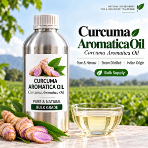 Aceite de Cúrcuma Aromática, Exportador a Granel, Fabricante Mayorista y Proveedor Internacional de Aceite Esencial de Cúrcuma Silvestre - Product Image 1