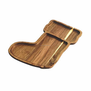 Bandeja de servicio de madera de Acacia duradera hecha a mano, vacaciones festivas, árbol de Navidad, tabla de aperitivos de queso para Decoración de cocina para fiestas - Product Image 3