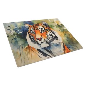 Tagliere Grande in Vetro Temperato con Nuovo Design Tigre, Decorativo per Cucina e Servizio, con Decorazioni Pittoriche - Product Image 1
