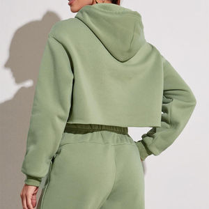 เสื้อฮู้ดครอปผู้หญิงราคาส่งถูก คุณภาพพรีเมียม รุ่นใหม่ล่าสุด เสื้อผ้าลำลองสำหรับฤดูหนาว ระบายอากาศได้ดี แห้งเร็ว - Product Image 4