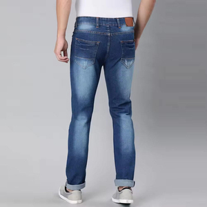 Jeans de Mezclilla para Hombre, Corte Slim Fit, Pierna Recta, Desgastados y Rotos, Lavado Medio, Estilo Casual de Algodón, para Primavera - Product Image 2