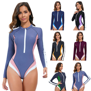 Maillot de bain une pièce pour femme, manches longues, demi-zip, protection anti-UV | Services OEM pour femmes 2026 - Product Image 5