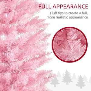 7ft Pre-Lit Slim Noble Fir Artificial Christmas <b>Tree</b> <b>with</b> 200 Warm White LED <b>Lights</b> 499 Tips Christmas Decoration - Product Image 6