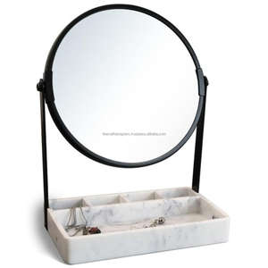 Miroir de bureau de luxe en laiton fini de haute qualité facile à déplacer miroir de courtoisie en métal Table miroir de maquillage décoratif vente - Product Image 2