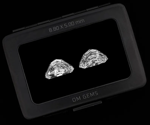 เพชรแล็บโกรว์คู่ 1.95 กะรัต, 8.8 x 5.0 มม., รูปทรงสเต็ปคัทและทริลเลียนคัท, เพชรแล็บโกรว์รูปทรงพิเศษสำหรับขายส่งเครื่องประดับ - Product Image 2