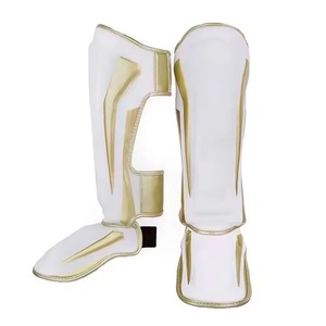 Handmade Leather Shin Guards Custom OEM Manufacturer Wholesale Professional Muay Thai Kickboxing MMA <b>Boxing</b> Factory Direct Sup - Product Image 2
