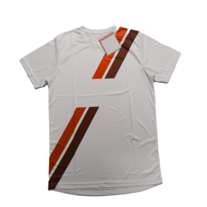 T-shirt à manches courtes pour homme, col rond, rayé, blanc, rouge, marron, coupe classique, style décontracté, 100% polyester, séchage rapide - Product Image 6