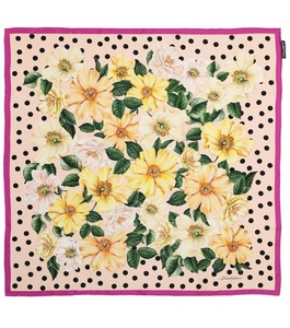 Pañuelo Cuadrado con Estampado de Flores Silvestres, Colorido y Suave, Inspirado en la Naturaleza, Pañuelo de Moda con Diseño Artístico - Product Image 2