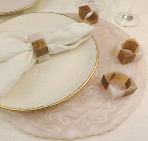 Anillo para Servilletas de Resina Epoxi y Madera de Primera Calidad y Decoración de Mesa, Anillo para Servilletas de Madera y Resina - Product Image 6