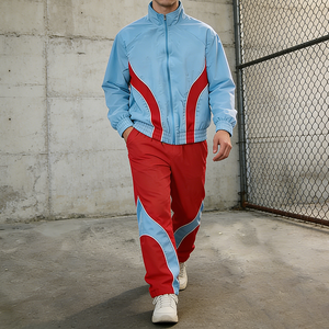 Men's High Quality Custom Logo Windbreaker Tracksuit for Training and Jogging in Winter Custom Nylon Tracksuit - Product Image 3