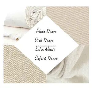 Best quality Natural Grey 100% cotton fabrics with roll packing and flat packing from Indian best raw materials