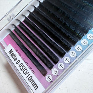 Pestañas NhuY al por Mayor, Hechas a Mano, Naturales, Suaves, de Pelo Sintético, Color Negro Mate, Extensiones de Pestañas con Volumen, Pestañas Individuales de Terciopelo - Product Image 2