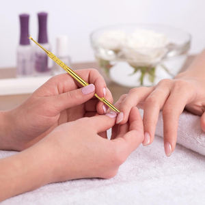 ที่ดันหนังกำพร้าเล็บสีทองไทเทเนียม ขัดเงาอย่างดี ผลิตจากเหล็กกล้าคาร์บอนสูง สำหรับกำจัดหนังกำพร้าที่ตายแล้ว - Product Image 6