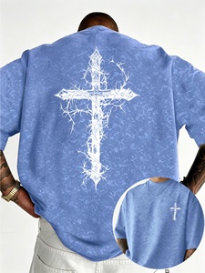 Everyday Casual Street Tee for Men and Boys Featuring Unique <b>Washed</b> Surface Style and Relaxed Comfort - Product Image 2