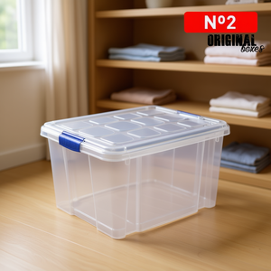 Scatole Originali in Plastica da 25 L Trasparenti Impilabili per Organizzazione Domestica - Product Image 3