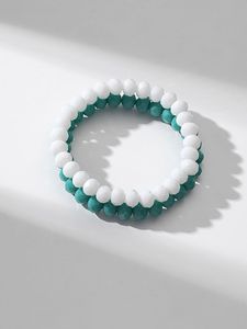 Bracelet en perles de résine mignonnes, fait à la main, élastique, bijoux de mode, cadeau pour femmes et filles - Product Image 4