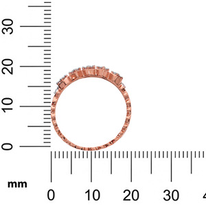 Designer Zigzag Eternity <b>Ring</b> 14K Rose Gold Round Lab Grown Diamond Stackable Wedding Band Fine Jewelry - Product Image 5